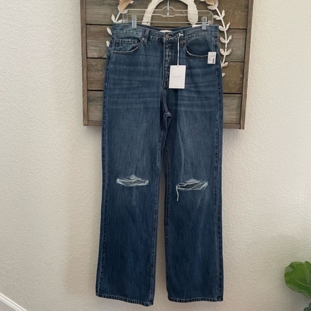 Kancan 90’s flare distressed cotton denim jeans size 11‎ 29 NWT